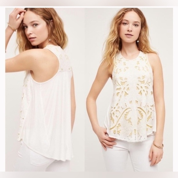 Anthropologie Akemi + Kin Filigree Lace Tank S - Picture 2 of 9